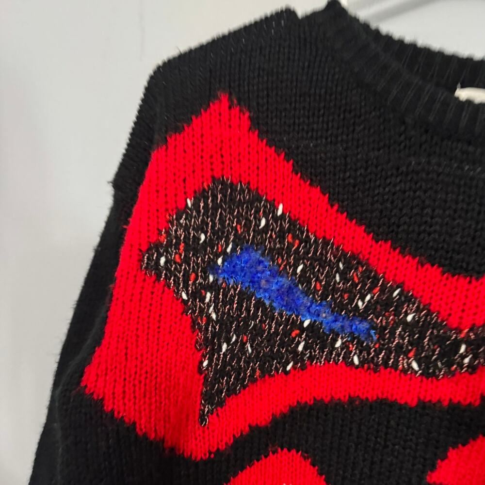 Vintage JR Bentley Acrylic Blend Abstract Shape Pullover Sweater Size Medium - Picture 3 of 9